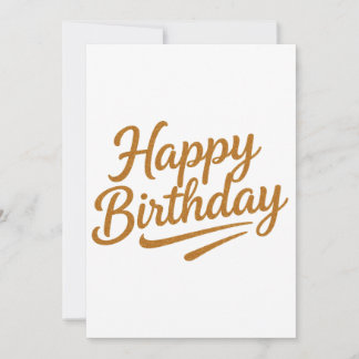 gold glitter typography happy birthday card
