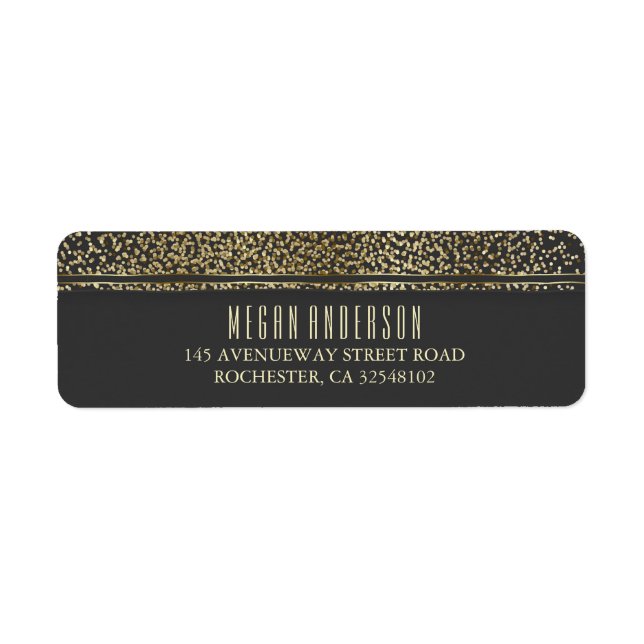 Gold Glitter Vintage Glam Wedding (Front)