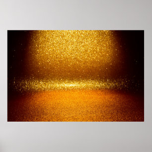 Gold  glitter vintage lights texture. christmas ab poster