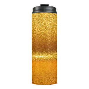 Gold  glitter vintage lights texture. christmas ab thermal tumbler