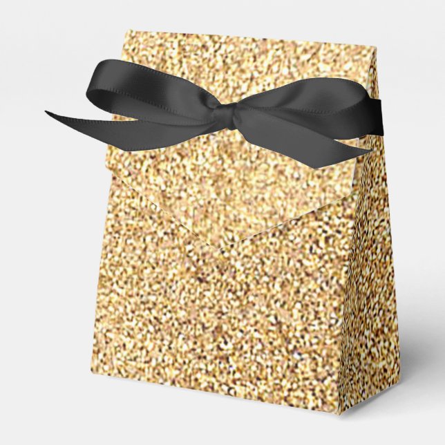 Gold Glitter Wedding-Celebrations Multi Styles Favor Box (Front Side)