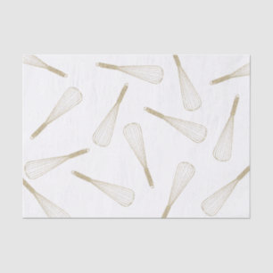 Gold Glitter Whisk Pattern Tissue Paper