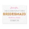Gold Glitter Will You Be My Bridesmaid Postcard