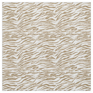 Gold Glitter Zebra Fabric
