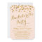 Gold Glittering Confetti Bachelorette Party Invite