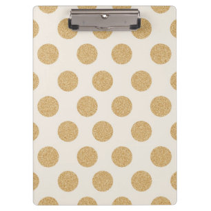Gold glittering dots clipboard