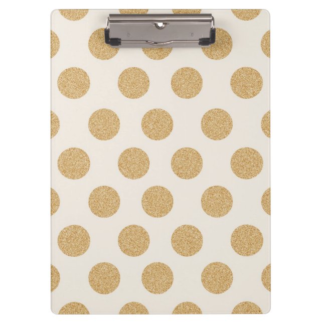 Gold glittering dots clipboard (Front)