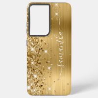 Gold Glittery Foil Girly Signature