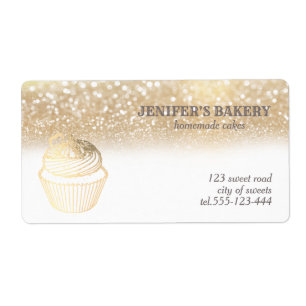 Gold glittery  Homemade cupcakes packaging