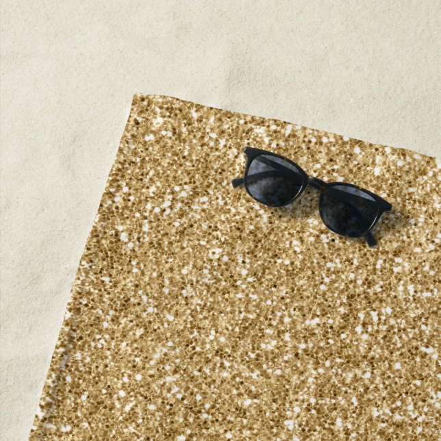 Gold Glitz Glitter     Beach Towel (In Situ)