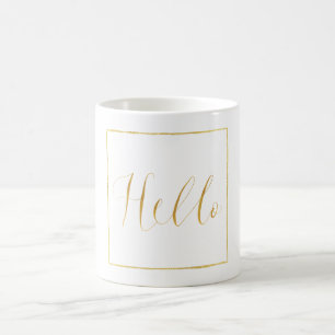 Gold Glitz Hello Coffee Mug