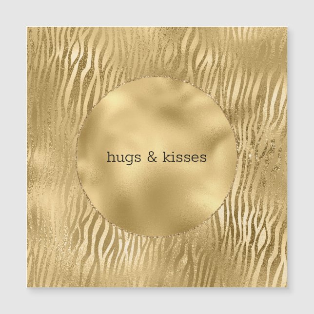 Gold Glitz Zebra personalized quote (Front)