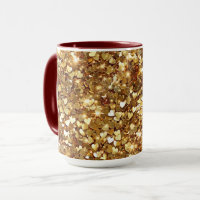Gold Glitzy Glam Sparkle Hearts