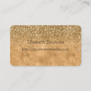 Gold Glitzy Glitter Business Card