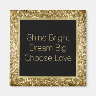 Gold Glitzy Glitter Sparkle            Magnet