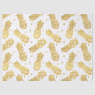 Gold Glitzy Pineapples Tissue Paper