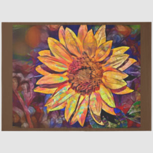 Gold Glossy Sunflower Elegant Collection Tissue Paper