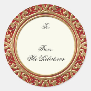 Gold Golden Swirl Elegant Christmas Gift Tags