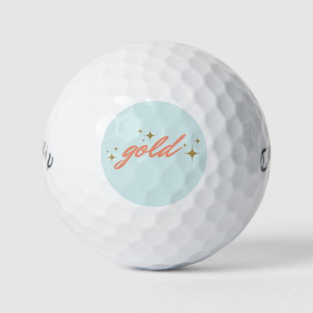 gold golf ball (Front)