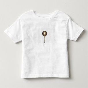 Gold golf ball and tee