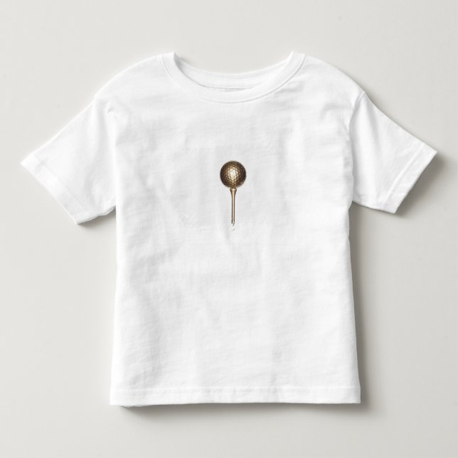 Gold golf ball and tee (Front)