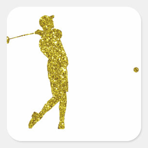 Gold Golf Sticker