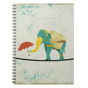 Gold Graceful Elephant Notebook