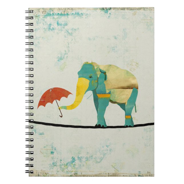 Gold Graceful Elephant Notebook (Front)
