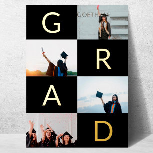GOLD GRAD BLOCKS MULTI Photo graduation