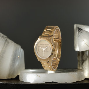 Gold Grad Name PhD Graduation Watch