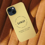 Gold Gradient Business Company Custom Logo & Text iPhone 13 Case<br><div class="desc">Promote your business with this cool iPhone case,  featuring gold gradient background,  custom logo & text. Easily add your details by clicking on the "personalize" option.</div>