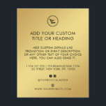Gold Gradient Custom Business Logo & Social Media Flyer<br><div class="desc">This modern,  rustic style flyer would be great for your business/promotional needs. Easily add your own details by clicking on the "personalize" option.</div>