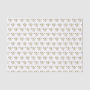 Gold Gradient Embossed-style Honeybee Pattern Tissue Paper
