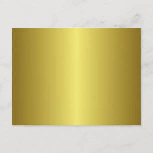 Gold Gradient Faux Foil Background Blank Postcard