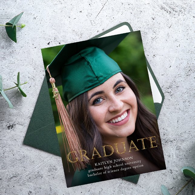 Gold Graduate Photo Announcement (Creator Uploaded)