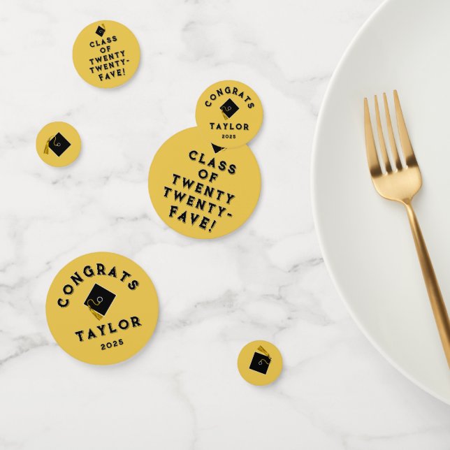 Gold Graduation 2025 Confetti (Group)