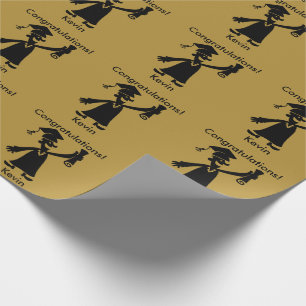 Gold Graduation - Congratulations Wrapping Paper