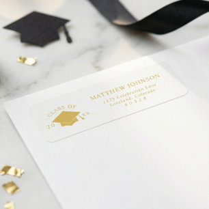 Gold Graduation Return Address