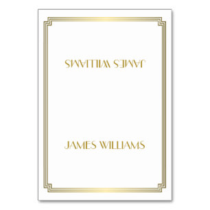 Gold Great Gatsby Art Déco Cartes blanches