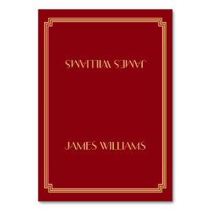 Gold Great Gatsby Art Déco Cartes Red Place