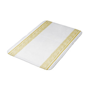Gold Grecian Frieze Design Bath Mat