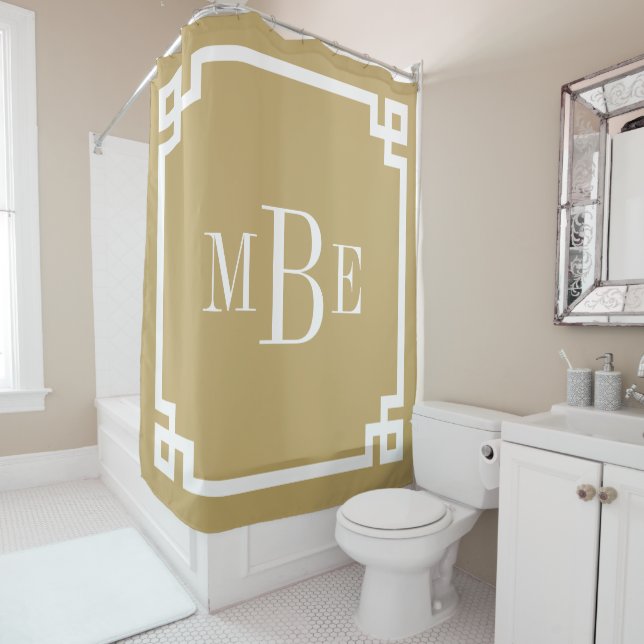 Gold Greek Key Border Monogram (In Situ)