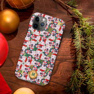 Gold Green Bull Terrier Cute Dog Christmas iPhone 11 Pro Case
