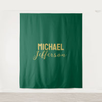 Gold green color elegant modern minimalist name