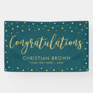 Gold & Green Congratulations Party, Event Banner