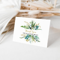 Gold & Green Eucalyptus Bridal Shower Thank You