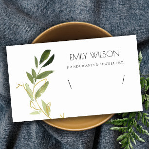 GOLD GREEN FAUNA WATERCOLOR BRACELET DISPLAY LOGO BUSINESS CARD