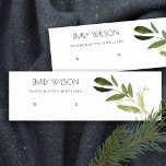 GOLD GREEN FOLIAGE WATERCOLOR EARRING DISPLAY LOGO MINI BUSINESS CARD<br><div class="desc">For any further customization or any other matching items,  please feel free to contact me at yellowfebstudio@gmail.com</div>