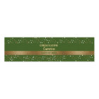 Gold Green Graduation labels personalized