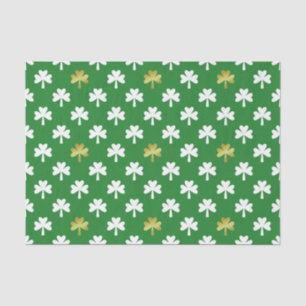 Gold & Green Shamrock Pattern St Patrick's Day Tissue Paper